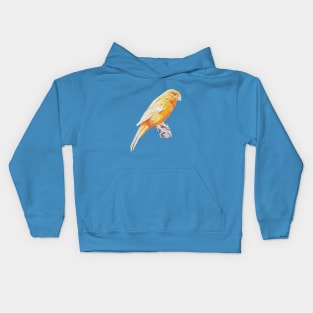 Canary Intermission - perched canary painting (no background) Kids Hoodie